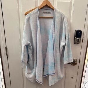 CRESCENT MOON CLOTHING Cotton Blend Open Tunic Open Cardigan waffle Tie Dye s/m